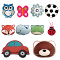 Cute animal design embroidery memory foam play mat for kids